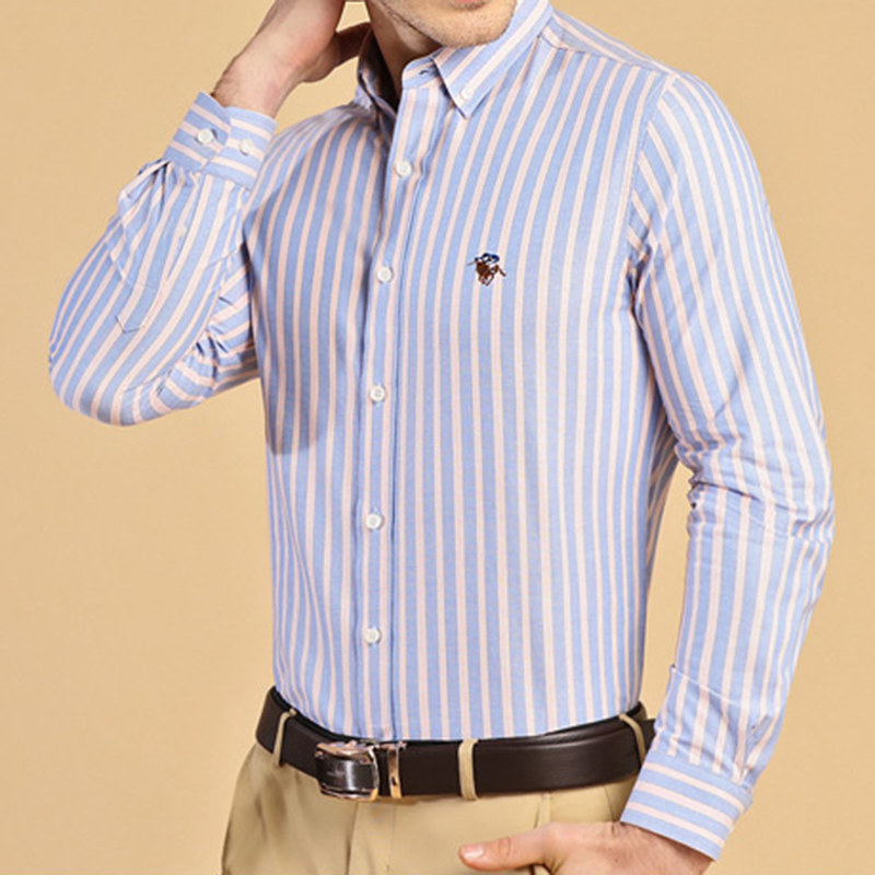 Oxford Cotton Casual Shirt Business - Neue 100% Baumwolle Smart Casual Langarm-Hemden