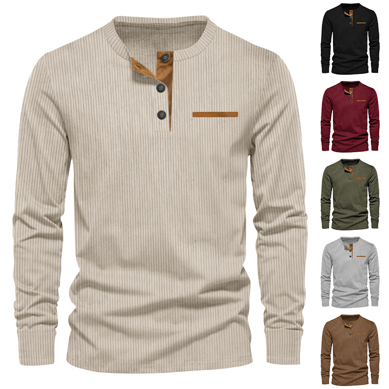 Corduroy Button Up Shirt Men - Neue männer Langarm T-shirt Frühling Und