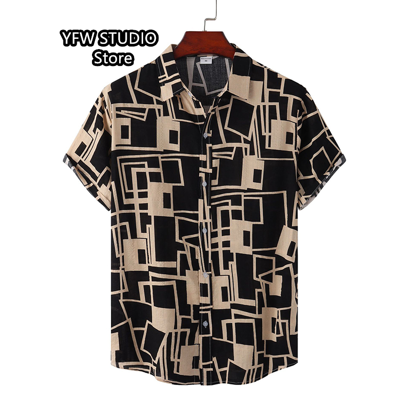 Vintage Hawaiian Floral Shirt - Herren Hawaiian Bedrucktes Vintage-Blusenhemd mit Blumenmuster,