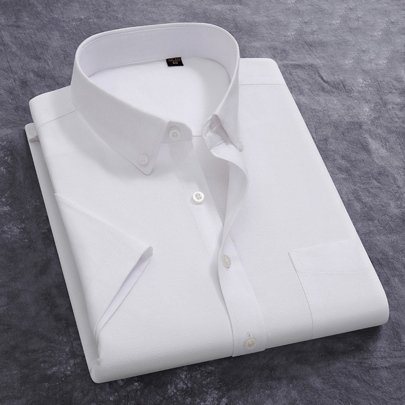 Oxford Cotton Casual Shirt Business - Herren-Oxford-Hemd aus 100 % Baumwolle, Sommer,