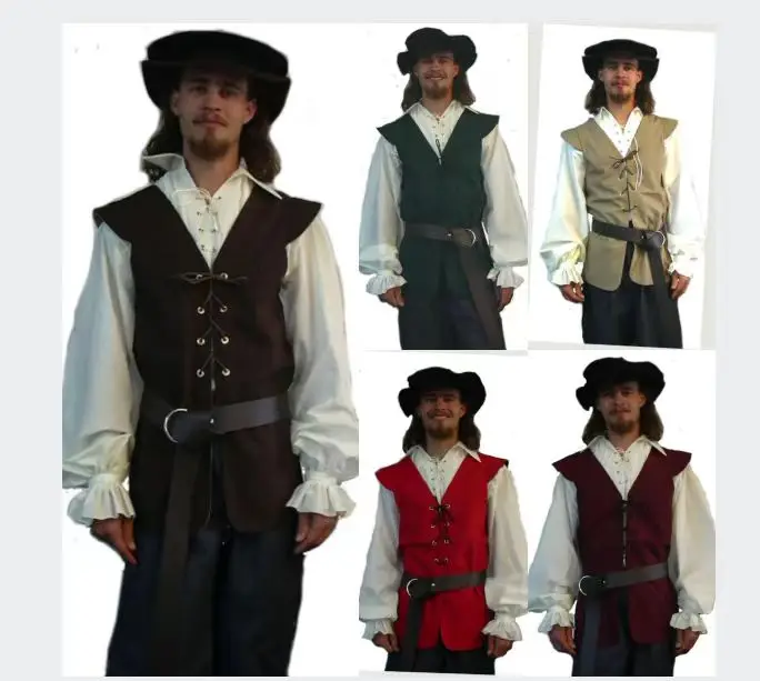 Medieval Gothic Lace Up Pirate Shirt - Mittelalterliche Hemden, gerüscht, Gothic, Steampunk, viktorianischer