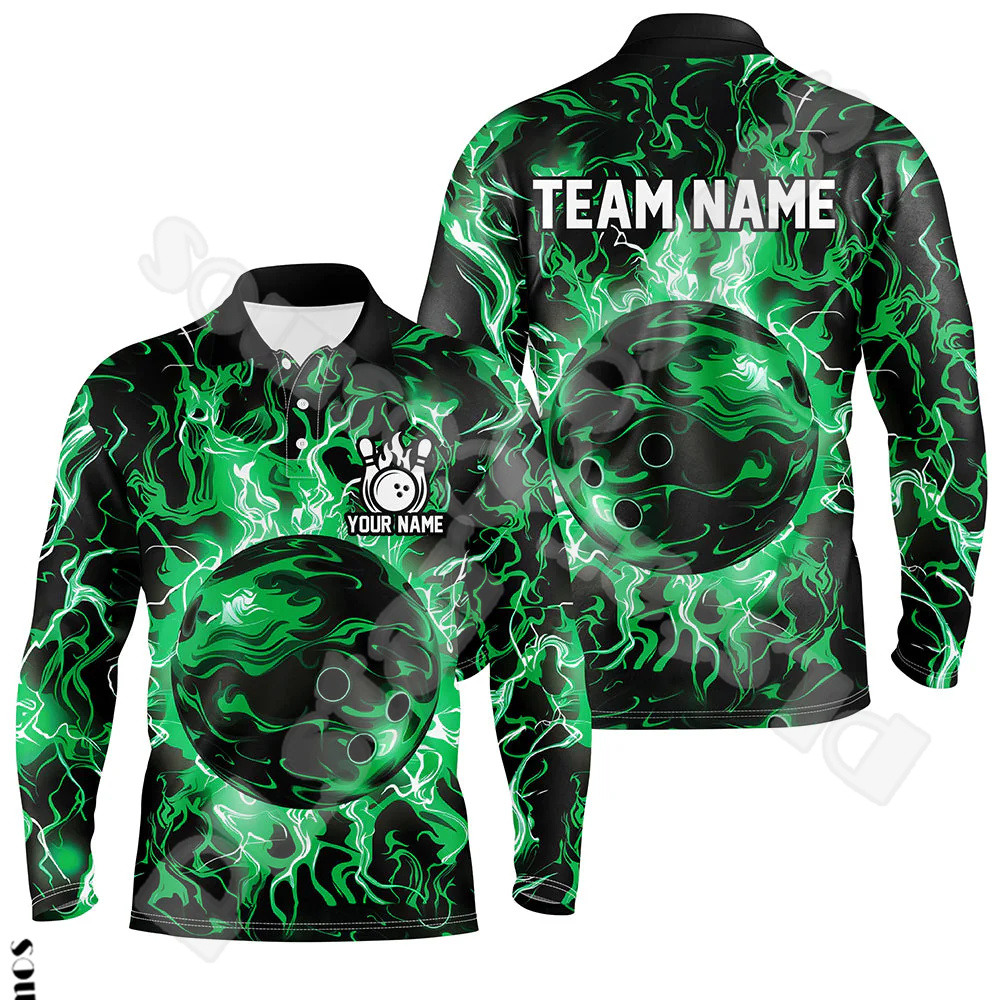 Short Sleeve Bowling Shirt Retro - Benutzer definierte Name Streik Bowling Spieler
