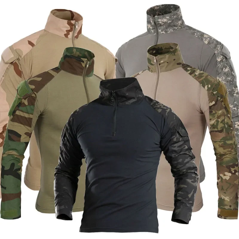 Tactical Military Shirt Cargo - Kampf Shirts Camo Cargo Sport Tops