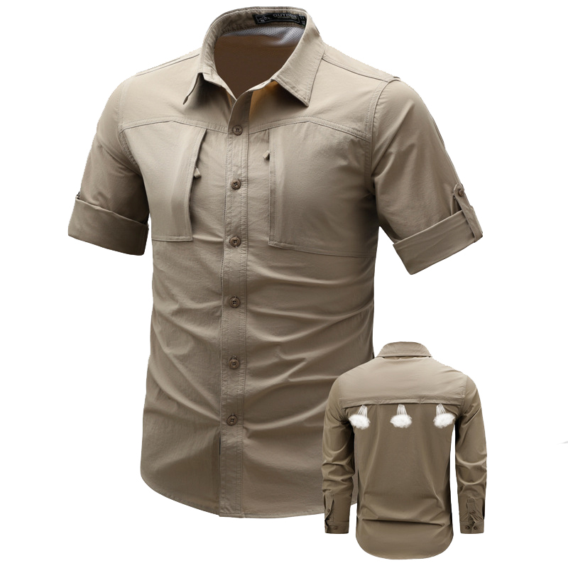 Tactical Military Shirt Cargo - Frühling Herbst Herren Langarm Cargo-Hemden Schnelltrocknend