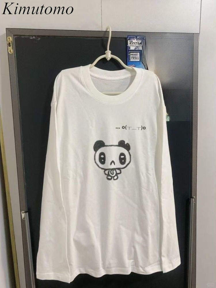 T-Shirts - Kimutomo T Shirts Frauen Cartoon Gedruckt
