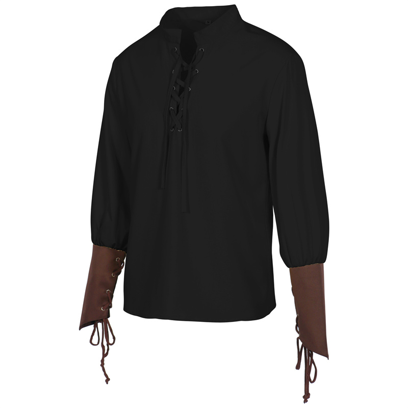 Mittelalterliches Piratenhemd  – Medieval Gothic Lace Up Pirate Shirt Bewertung und Preis