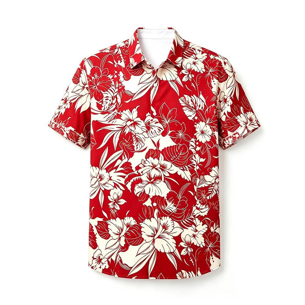 Vintage Pflanzen-Blumenmuster  – Vintage Hawaiian Floral Shirt Bewertung und Preis