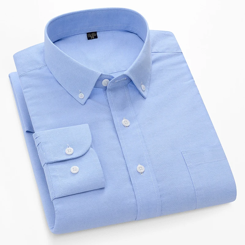 Oxford-Langarmhemden aus 100 % – Oxford Cotton Casual Shirt Business Bewertung und Preis