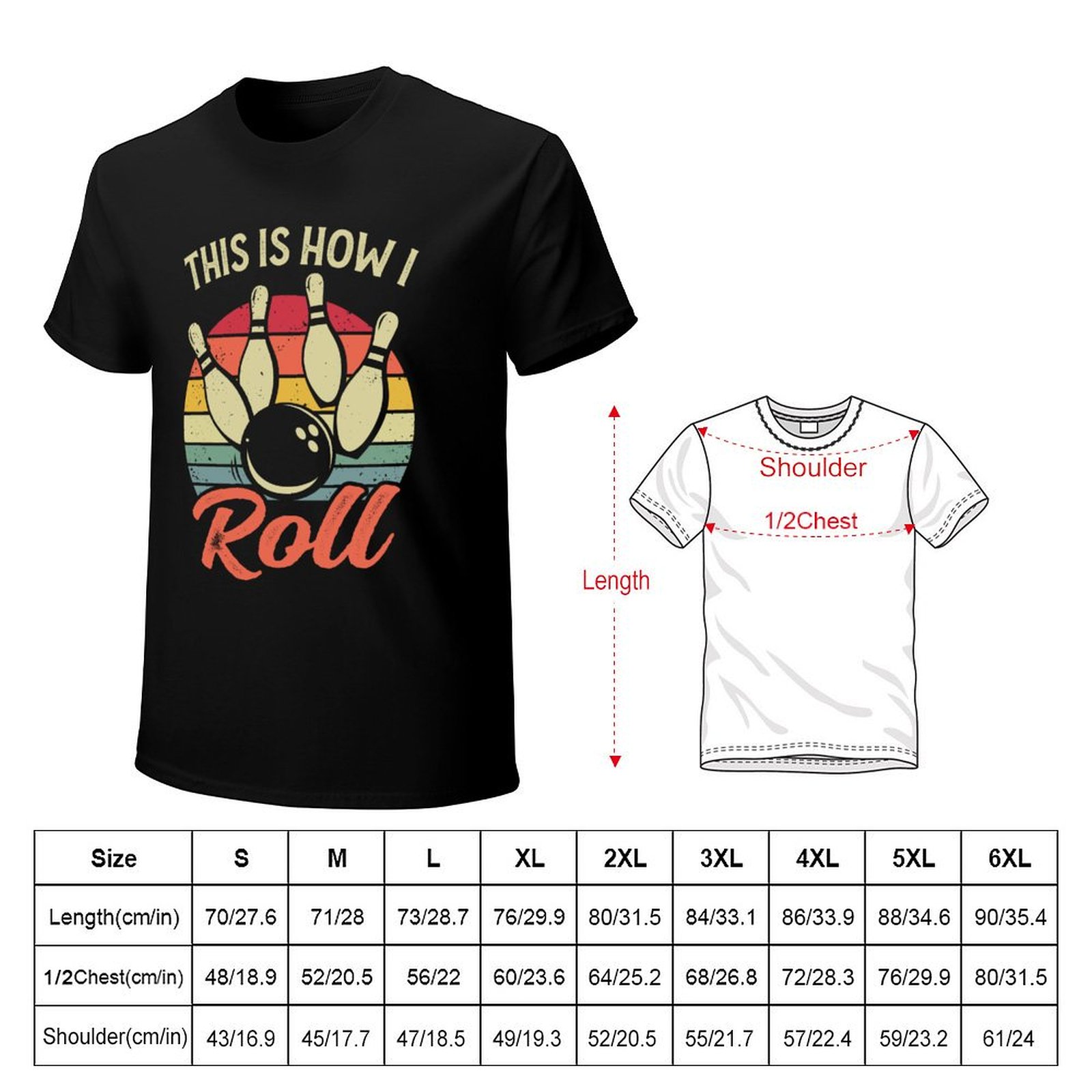 So rolle ich – Retro-Bowling-T – Short Sleeve Bowling Shirt Retro Bewertung und Preis