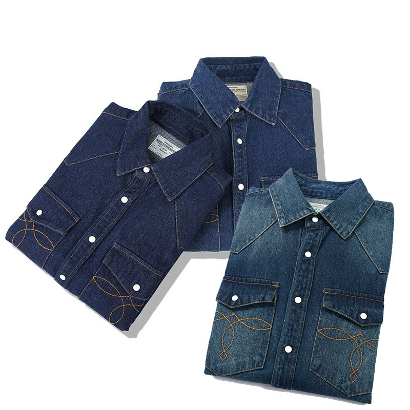 American Wash Vintage Jeanshem – Mens Western Denim Pearl Snap Shirt Bewertung und Preis