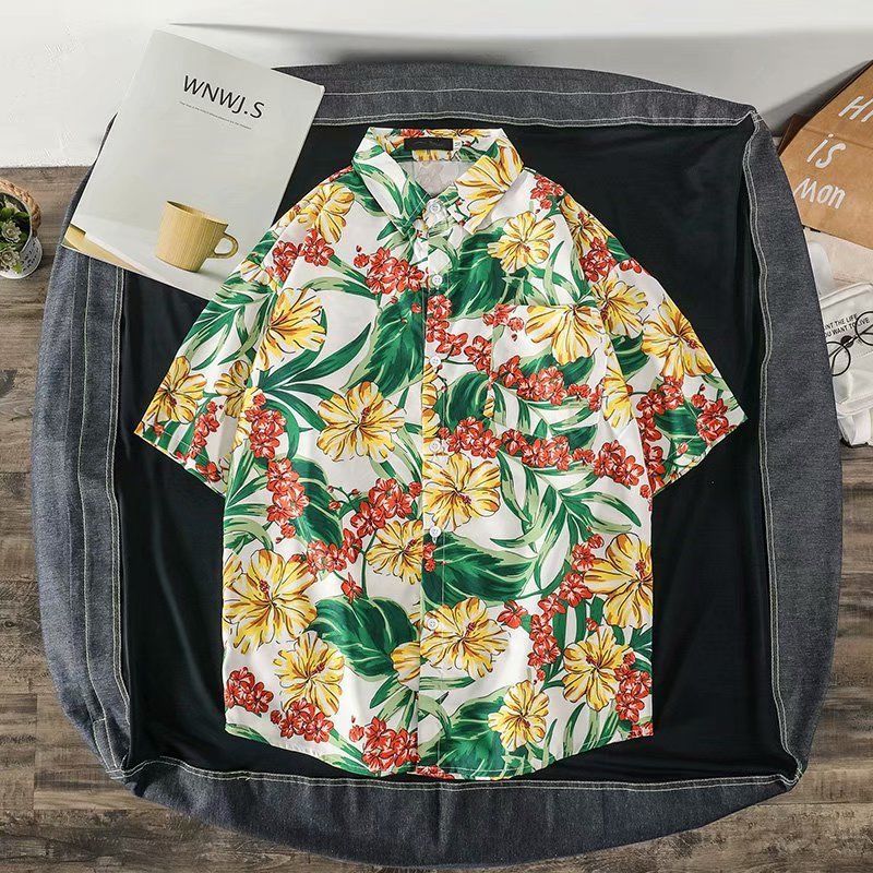 Vintage Blumen Kurzarm Männer  – Vintage Hawaiian Floral Shirt Bewertung und Preis