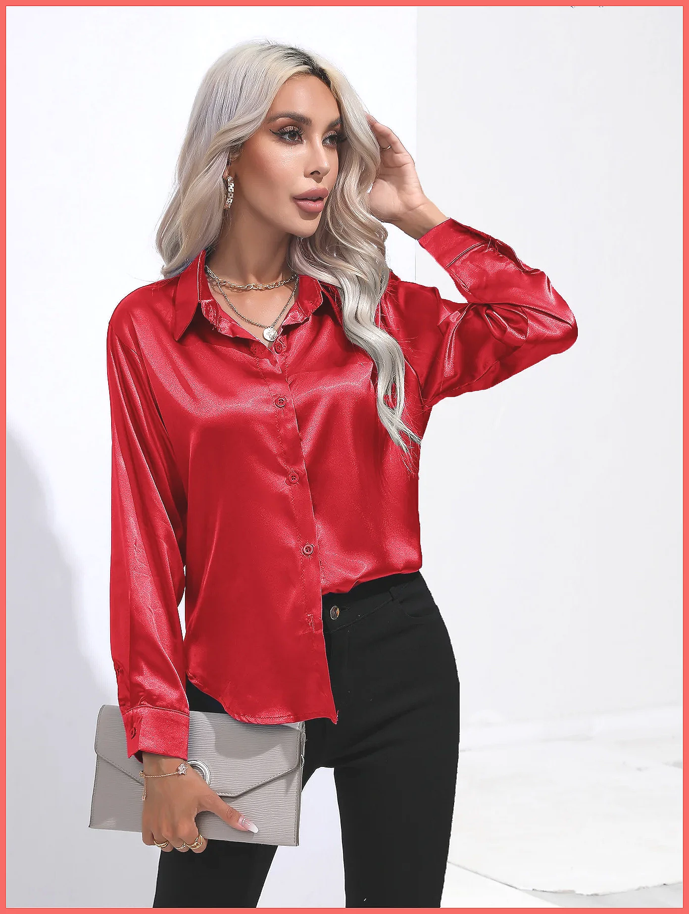 2025 Frühling Sommer Satin-Hem – Shirts Bewertung und Preis