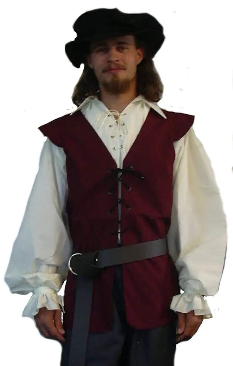 Mittelalterliche Hemden, gerüs – Medieval Gothic Lace Up Pirate Shirt Bewertung und Preis