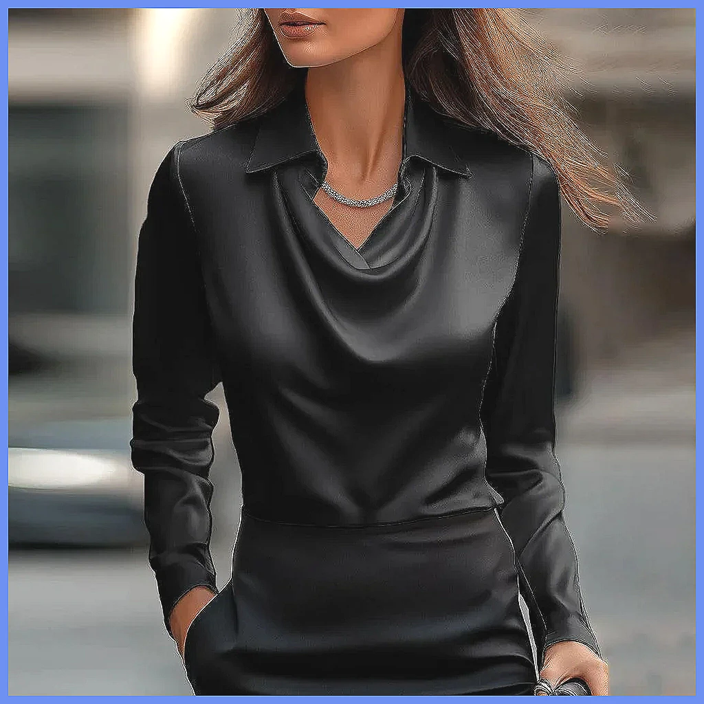 Vintage Satin-Bluse für Damen, – Shirts Bewertung und Preis