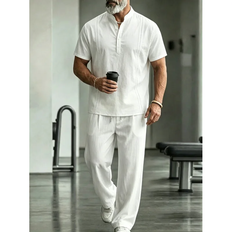 Herren Leinen Freizeit 2-Teili – Mens Linen Shirt Long Sleeve Bewertung und Preis