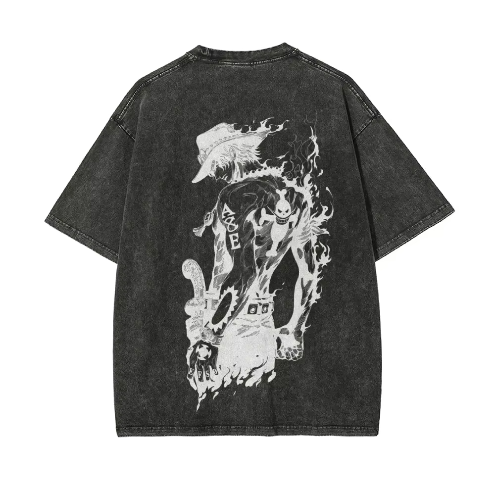 Ace T-Shirt für Herren One Pie – Acid Wash Vintage Graphic T Shirt Bewertung und Preis