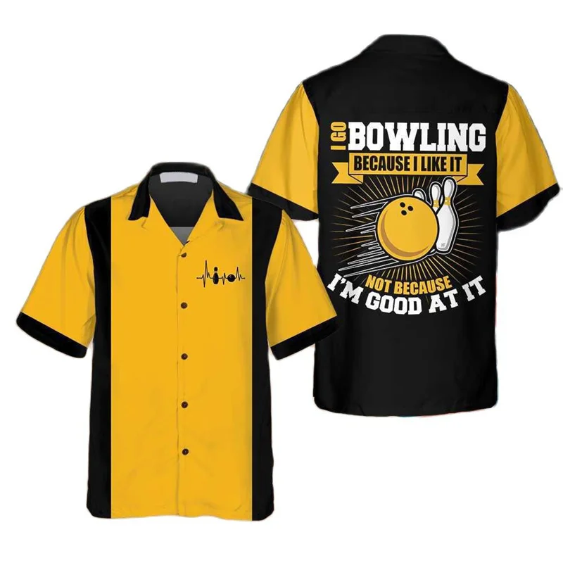 Klassisches Retro-Hemd mit Bow – Short Sleeve Bowling Shirt Retro Bewertung und Preis