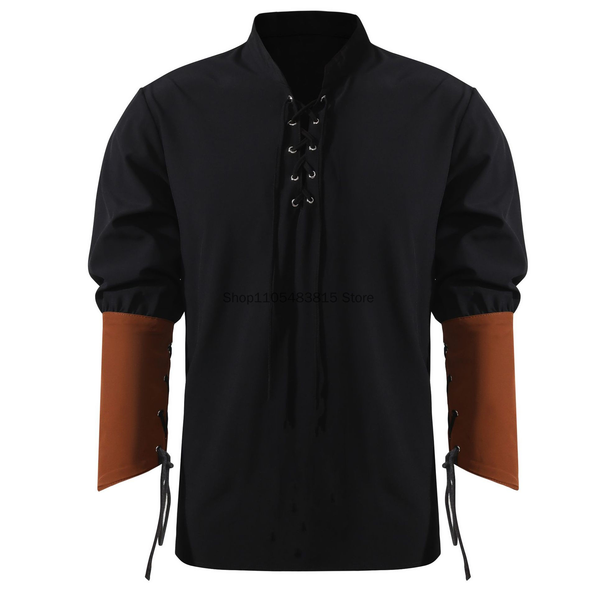 Piratenhemd für Herren - Mitte – Medieval Gothic Lace Up Pirate Shirt Bewertung und Preis