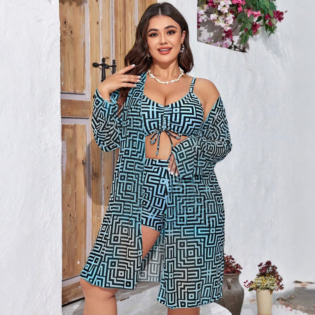 Plus-Size 3-teiliger Badeanzug – Shorts Bewertung und Preis